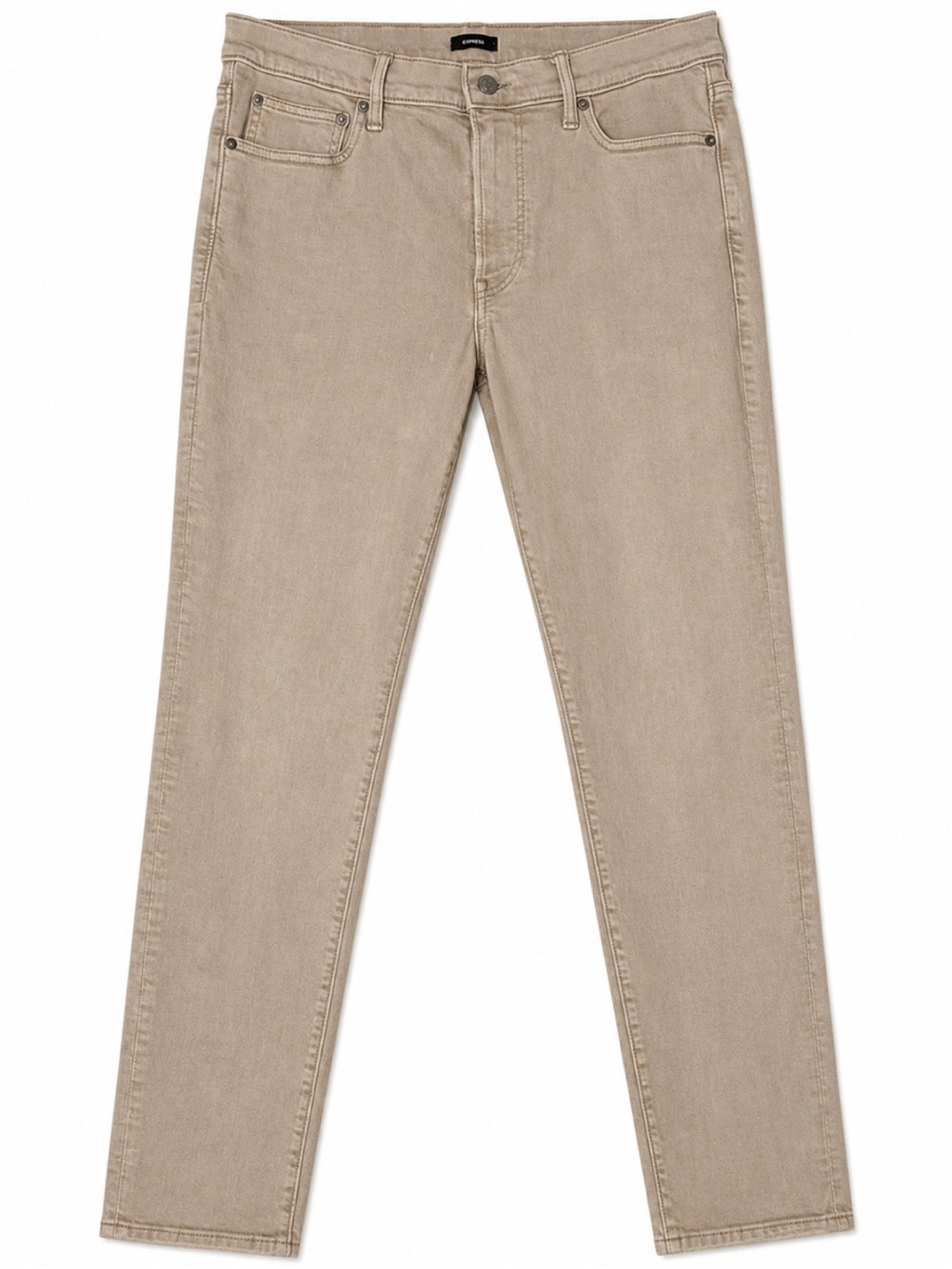 Express Men’s Skinny Hyperstretch Jeans 34x34 Tan Khaki Beige Stretch Denim